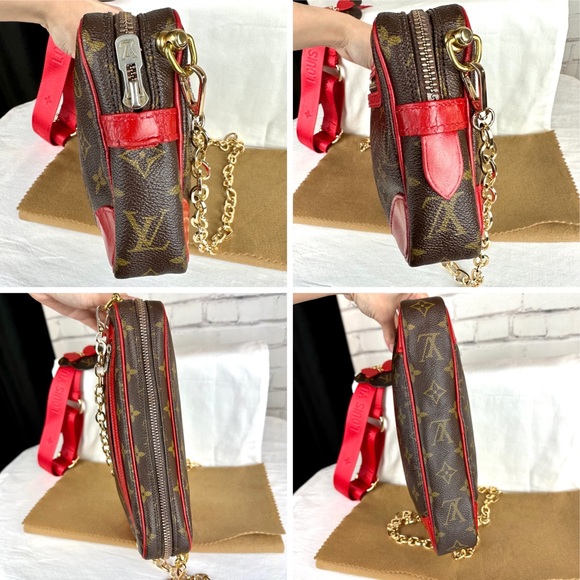 Louis Vuitton crossbody *Custom* with chain, bag charm and dust bag - Picture 5 of 16